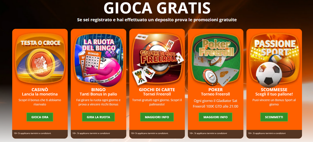 Gioco Digilate promozioni per i giocatori