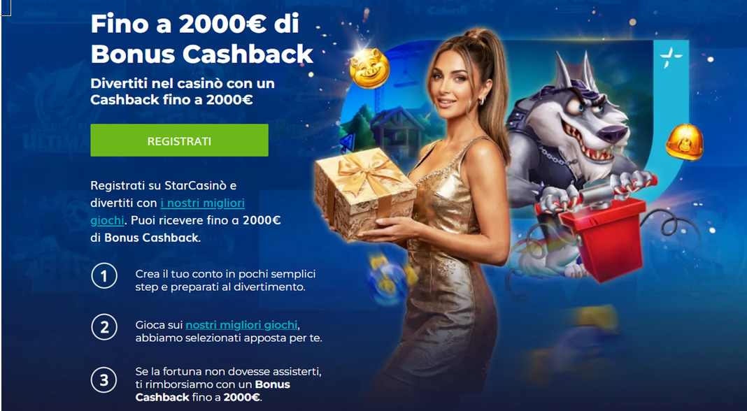 StarCasinò Bonus cashback fino a 2000